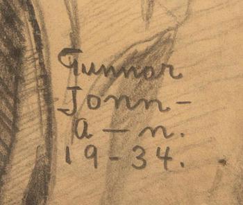 Gunnar Jonn, a signed and dated drawing.