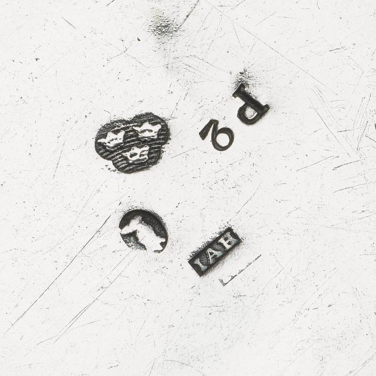 A Swedish 18th century silver coffee-pot, marks of Johan Abraham Hallard, Stockholm 1797.