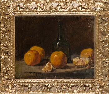 Adolf von Becker, Still life with oranges.