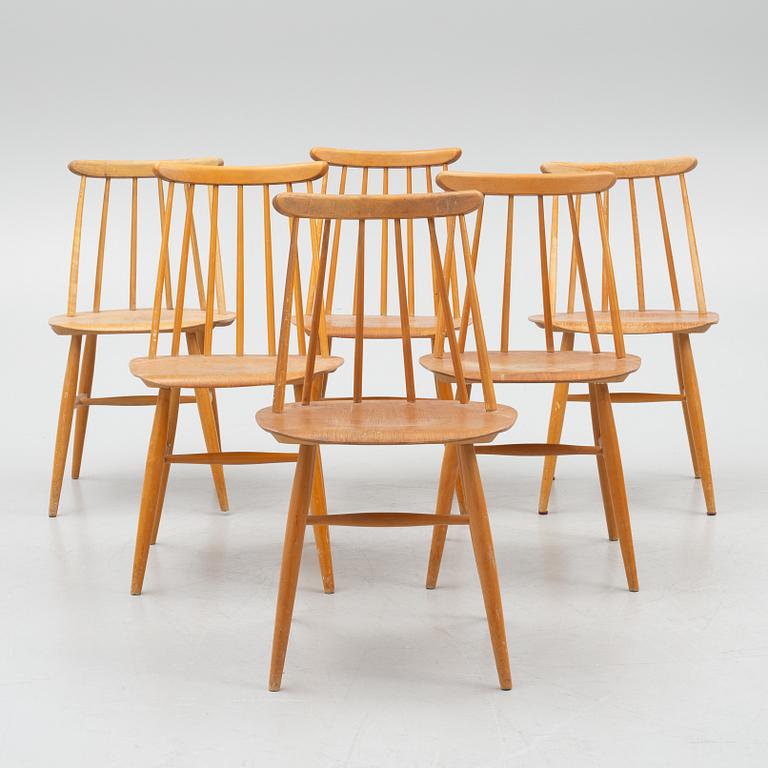 Ilmari Tapiovaara, Six "Fanett" chairs, Edsbyverken.