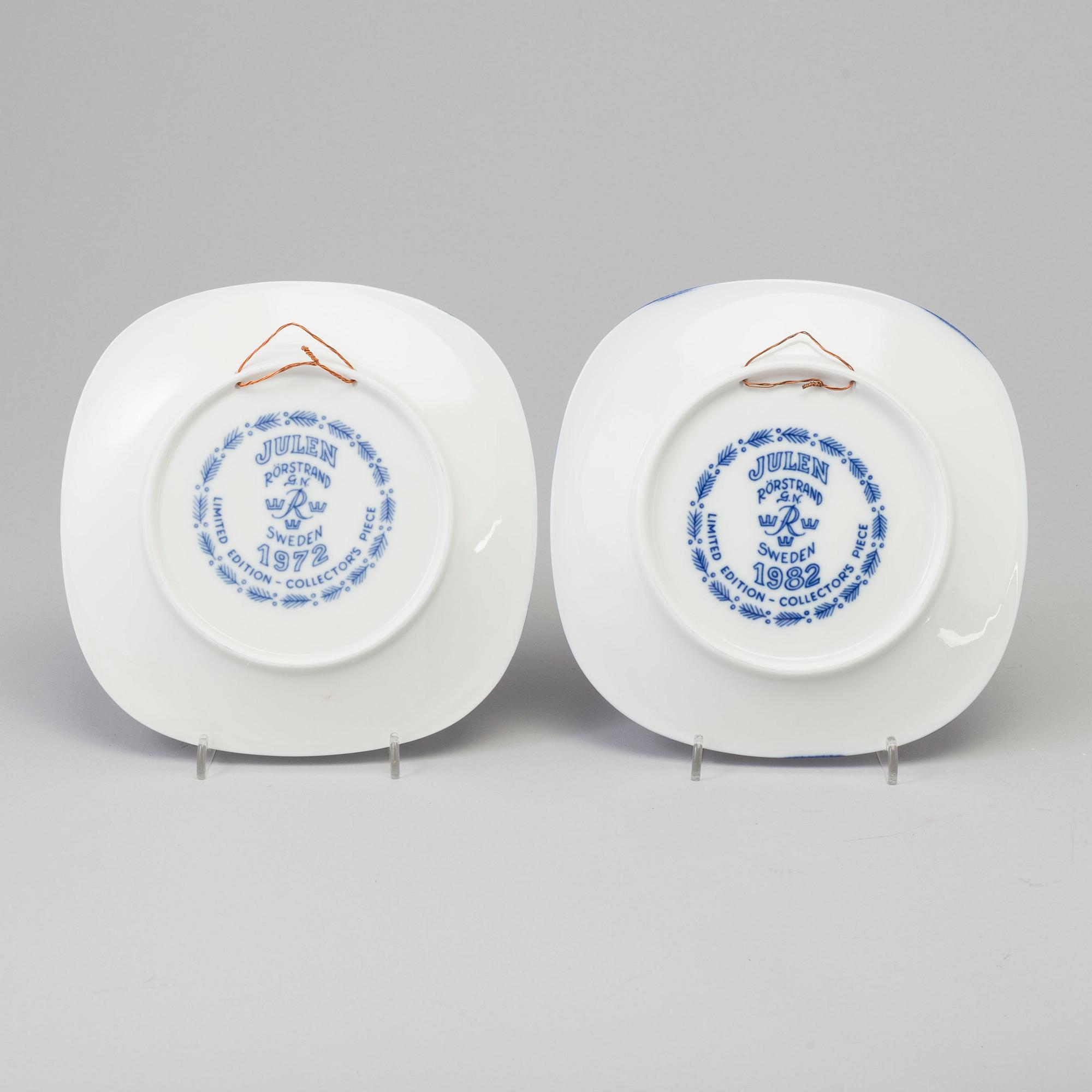 JULTALLRIKAR 30+1+13 st, porslin, Rörstrand, 1970-1999.