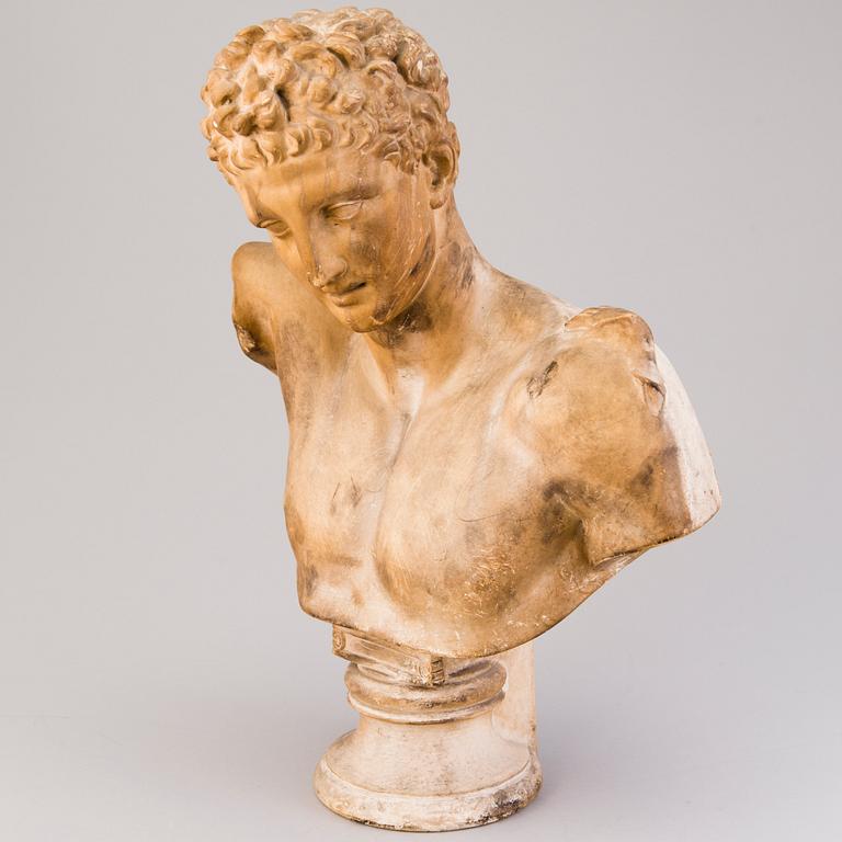 SKULPTUR, gips, efter av antik förlaga, 1900-talets början.