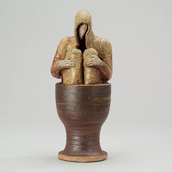 A unique Lisa Larson stoneware sculpture, Gustavsberg Studio 1979.