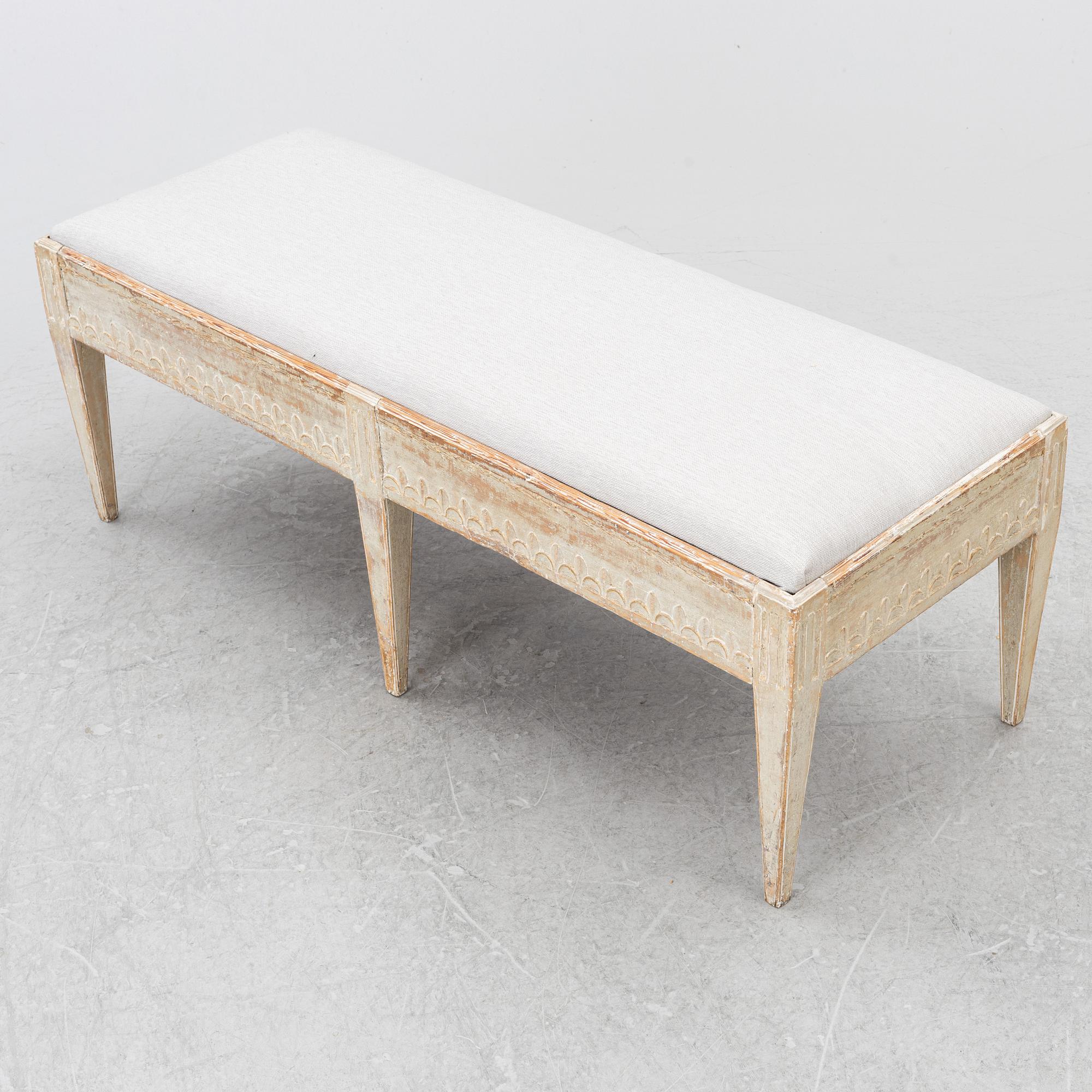 Bench, Gustavian, early 19th century.
