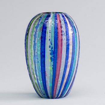 A GLAS VASE, Cenedese Italy late 20 th century.