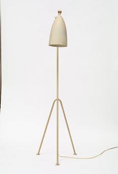 A Greta Magnusson Grossman grey lacquered 'Grasshopper' floor lamp, Bergbom's, Sweden 1950's, model G-33.