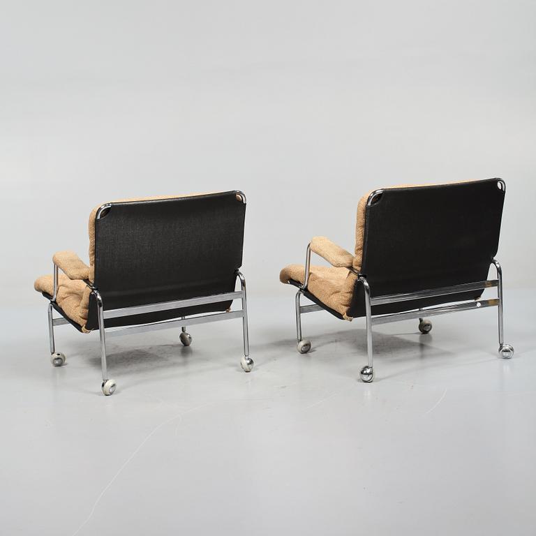 FÅTÖLJER, ett par, "Karin", Bruno Mathsson, Dux, 1900-talets andra hälft.