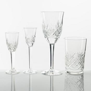 A 95-piece glass service, Riihimäen Lasi, Finland.