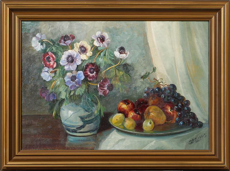 INGEBORG B DUBOIS, olja på duk, signerad.