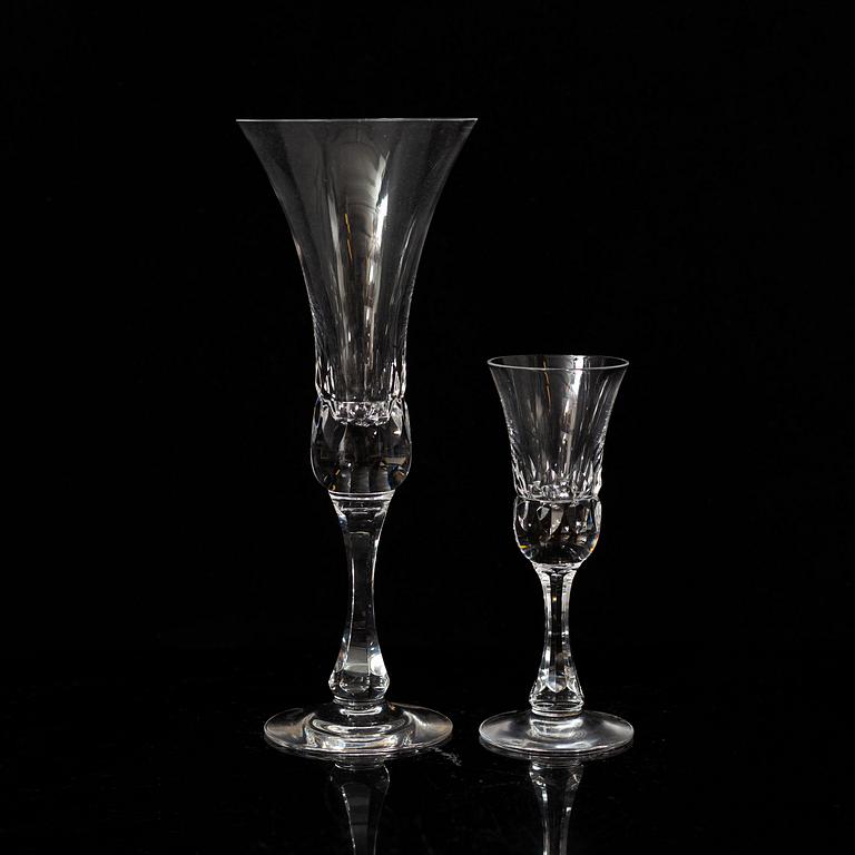 Göran Wärff, a part 'Prince' glass service, Kosta Boda (106 pieces).