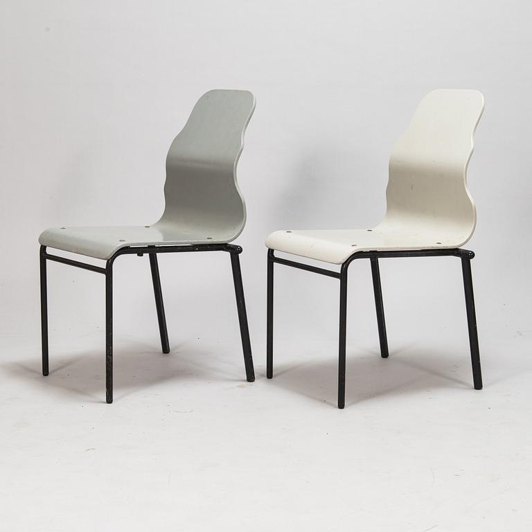 Yrjö Kukkapuro, tuoleja, 6 kpl, "University chair", Avarte oy. Malli muotoiltu v. 1983.