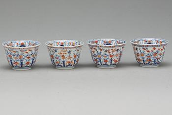 VINKOPPAR, 4 st, porslin, kinesisk Imari-stil.