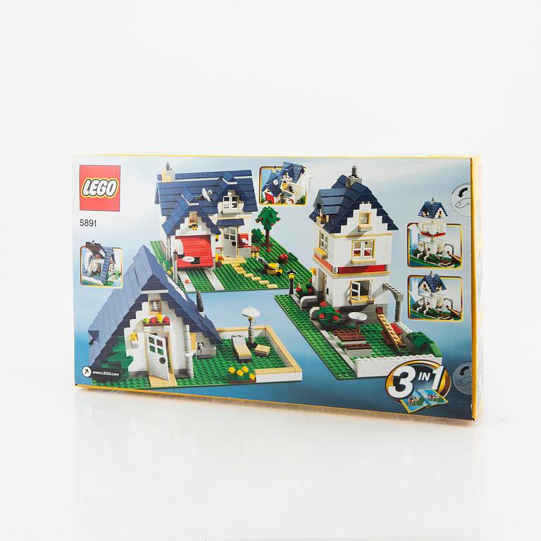 A set of three different Lego set 21st century.