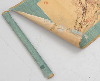 Unidentified artist, "Bird with Magnolia and Peony", China, late Qing dynasty / first part of the 20th century.