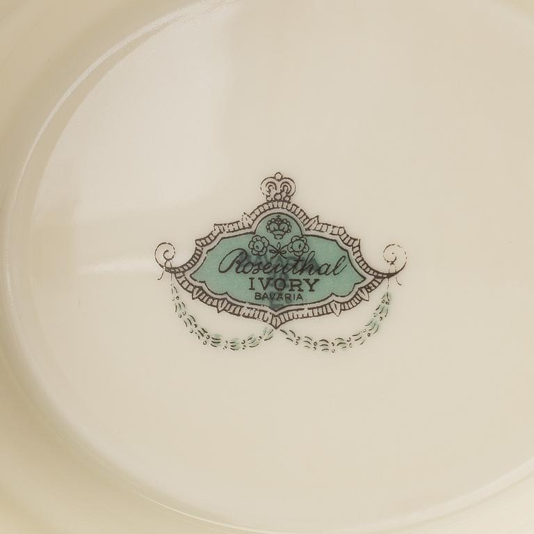 MATSERVIS, 85 delar, porslin, Rosenthal Ivory, Tyskland, 1900-talets mitt.