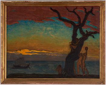 PELLE SWEDLUND, attributed to, oil on panel.