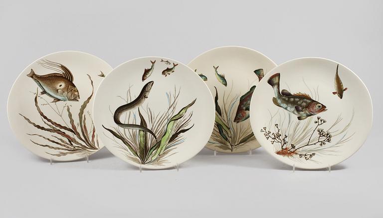 FISKSERVIS, 22 delar, flintgods, Johnson Bros, England, 1900-talets andra hälft.