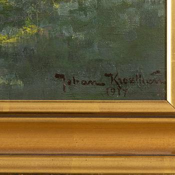 Johan Krouthén, olja på duk, signerad och daterad 1917.