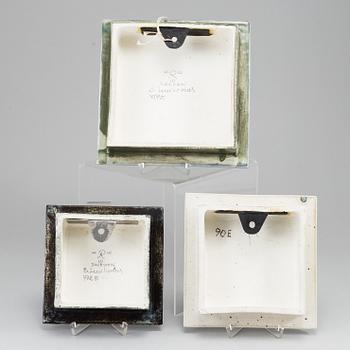 SYLVIA LEUCHOVIUS, a stoneware wall reliefs, Rörstrand, Sweden.