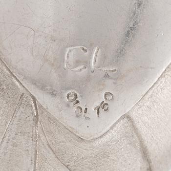 Ole Lynggaard, necklace in 18K gold and white gold with a heart-shaped aquamarine and brilliant-cut diamonds.