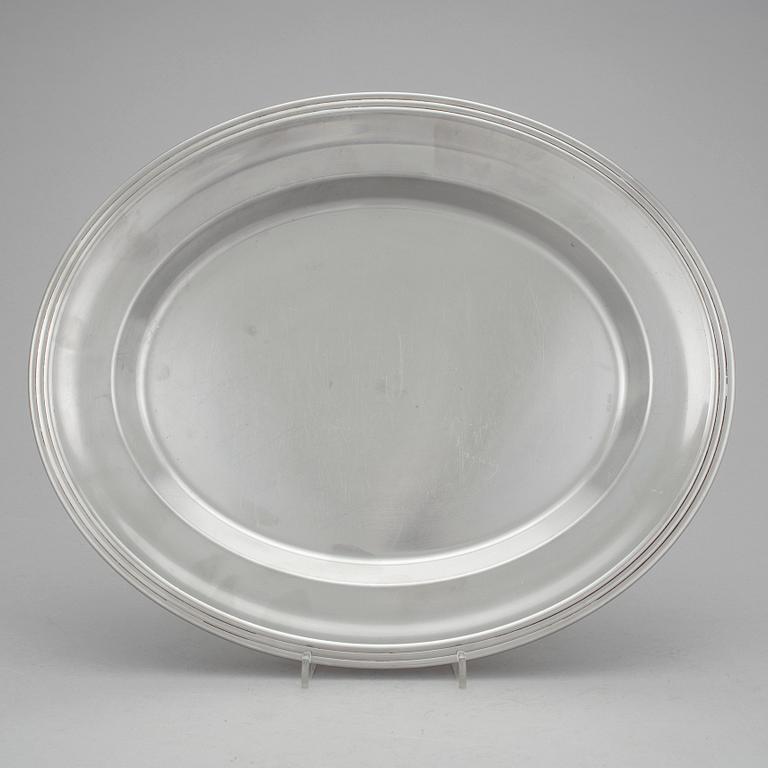 FOLKE ARSTRÖM, bestick, 75 delar, karott samt uppläggningsfat,  rostfritt stål, "Thebe", Gense, 1900-talets mitt.