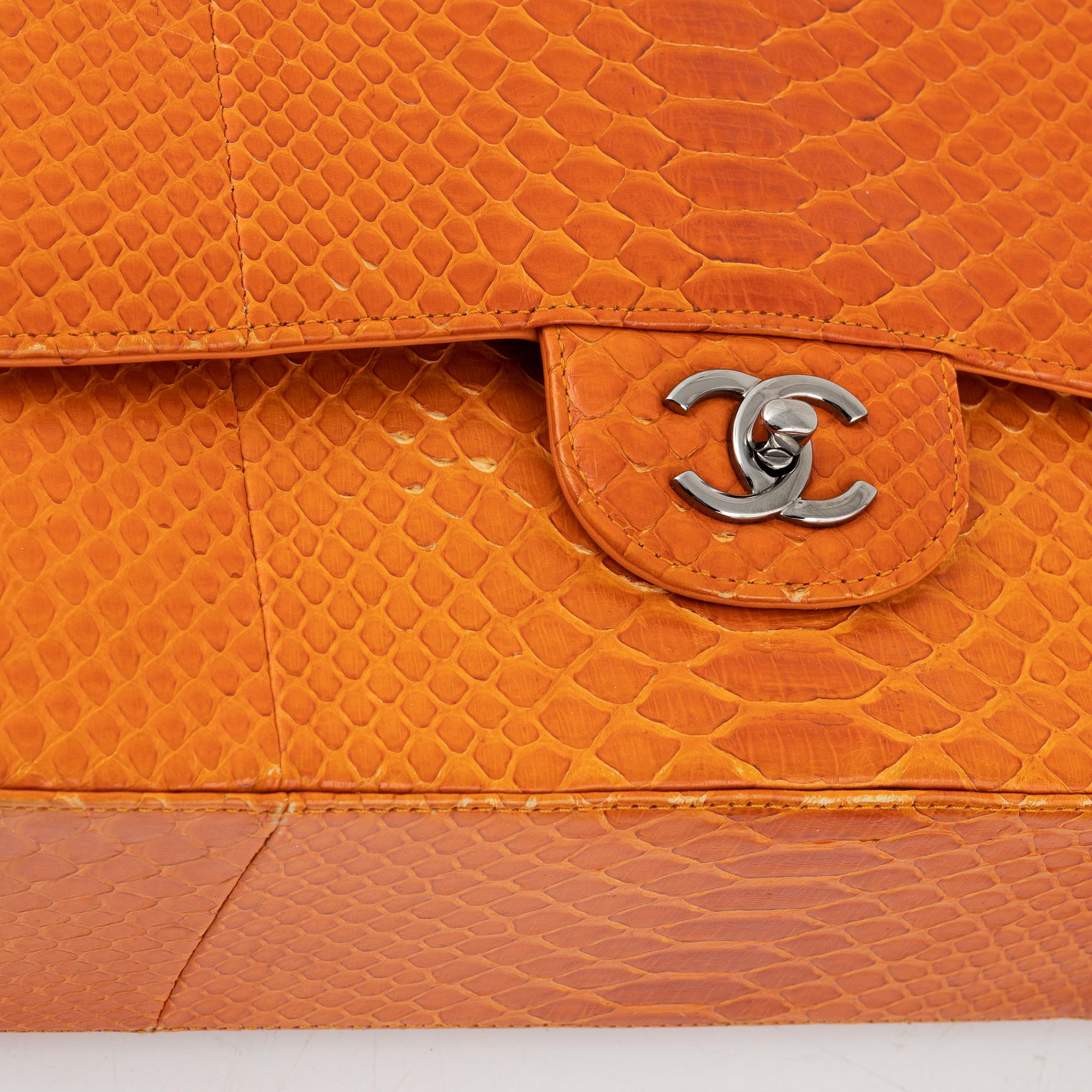 Chanel, "Python Jumbo Double Flap Bag", 2014.