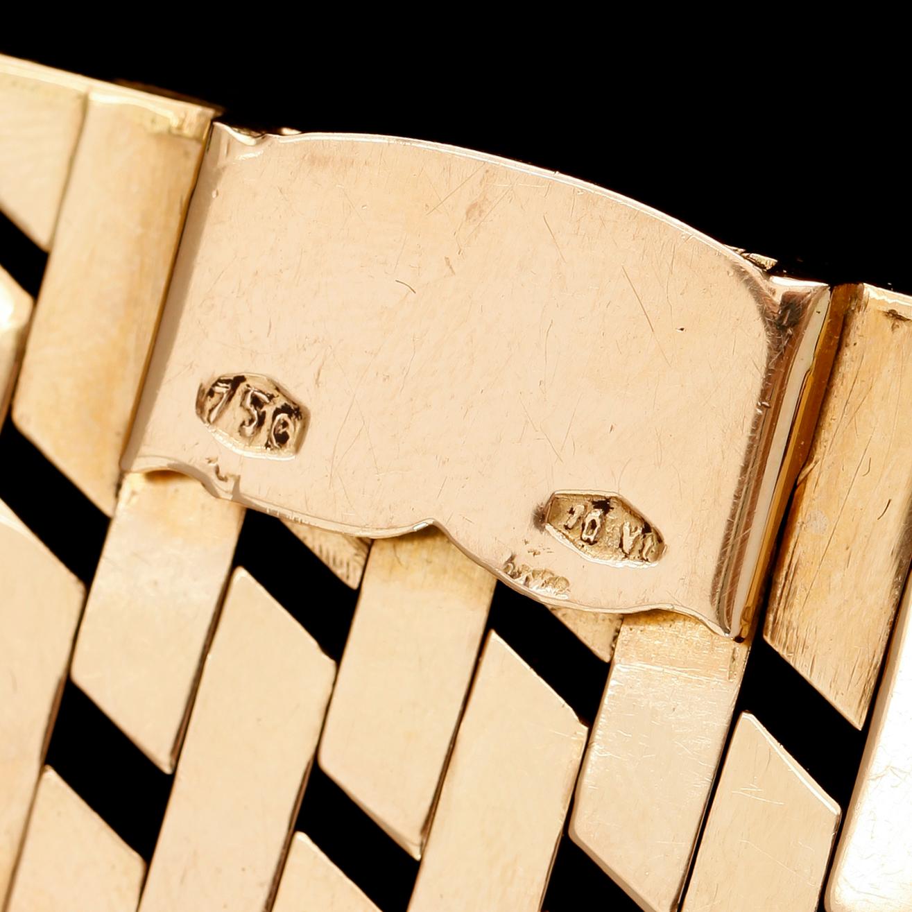 ARMBAND, 18 k guld, fantasilänk, vikt ca 89 g.