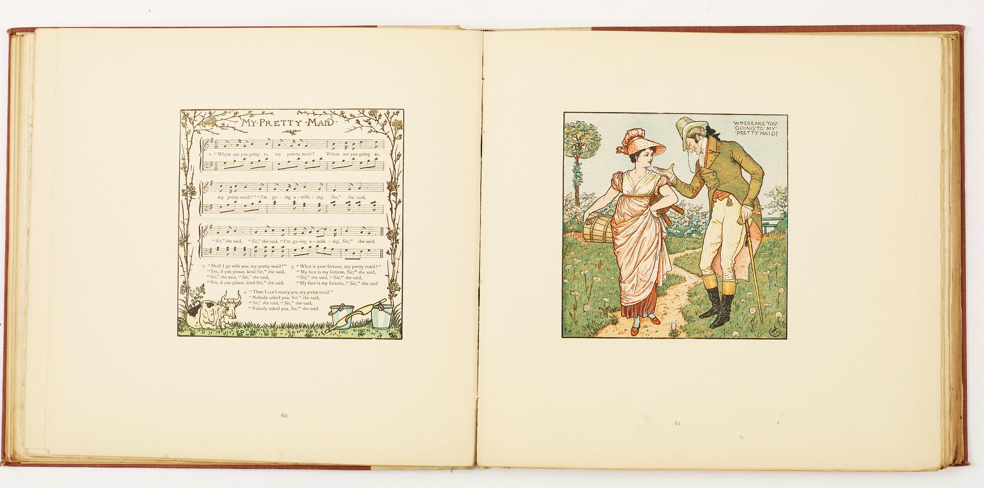 BARNBOK, "Triplets comprising The Baby´s Opera..." numr 171/750, ill av Walter Crane, London 1899.