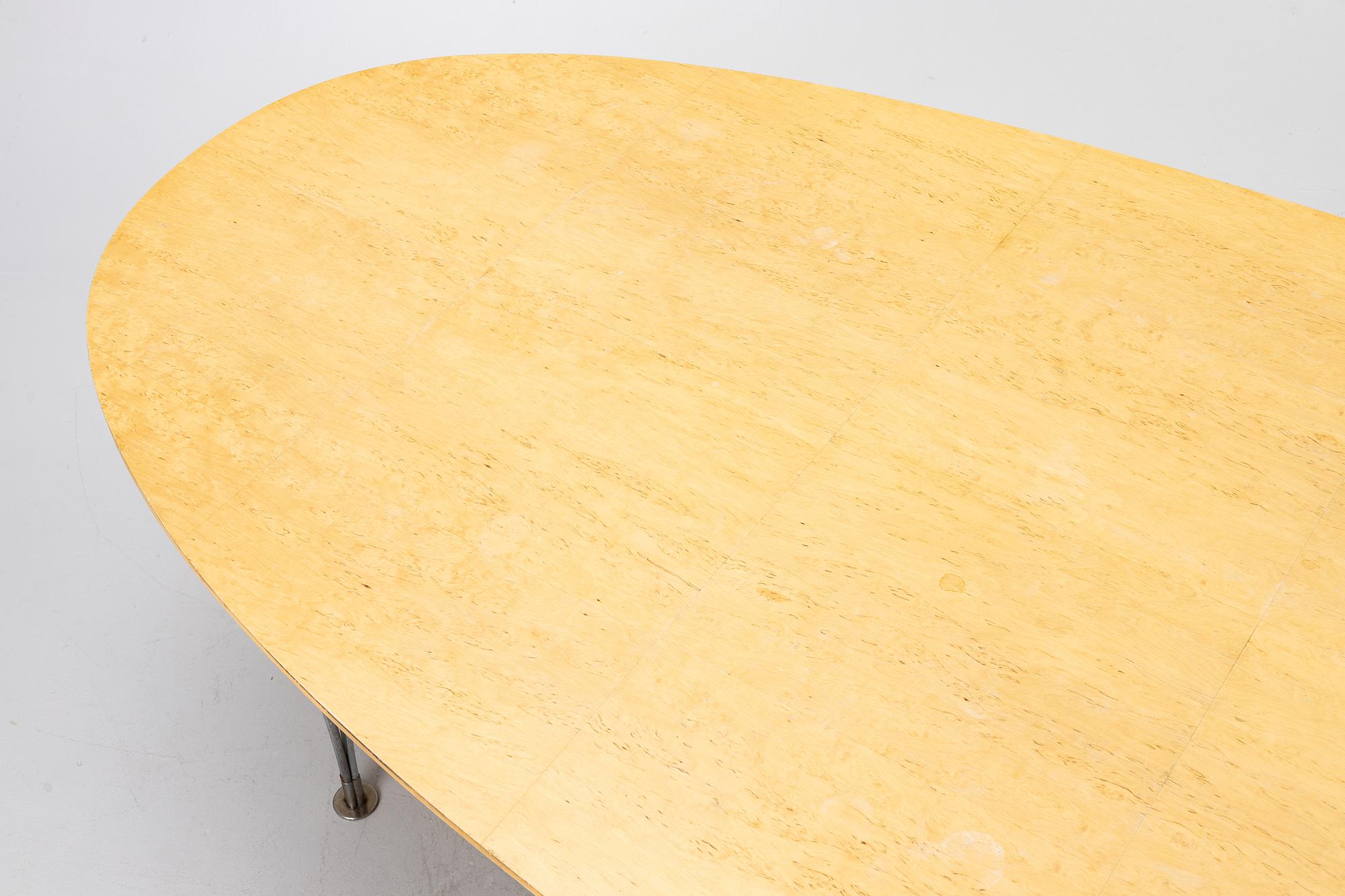 Bruno Mathsson, & Piet Hein, a 'Superellips'  dining table, Mathsson Internationl, Sweden,