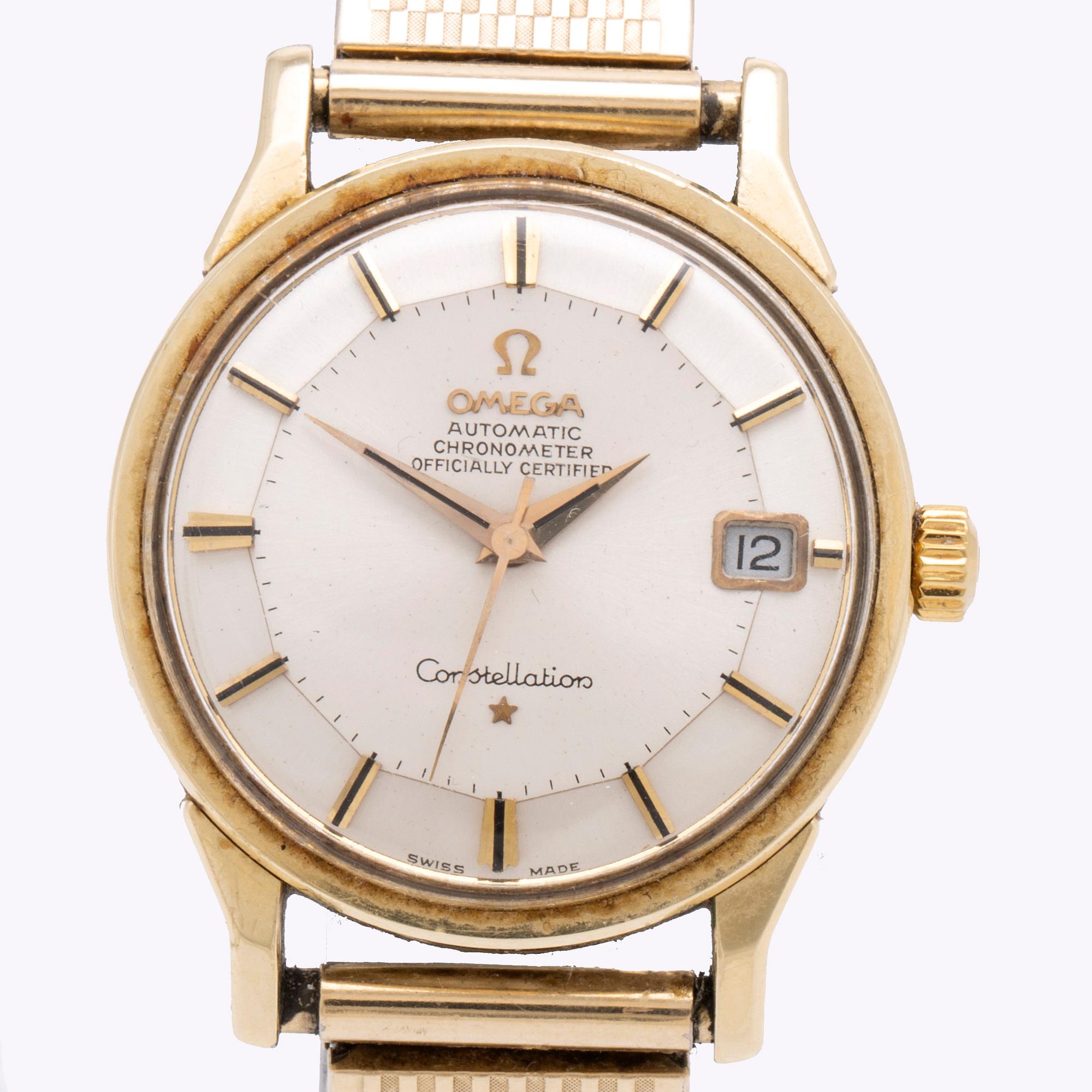 Omega, Constellation, Chronometer, "Pie-Pan", wristwatch, 34 mm.