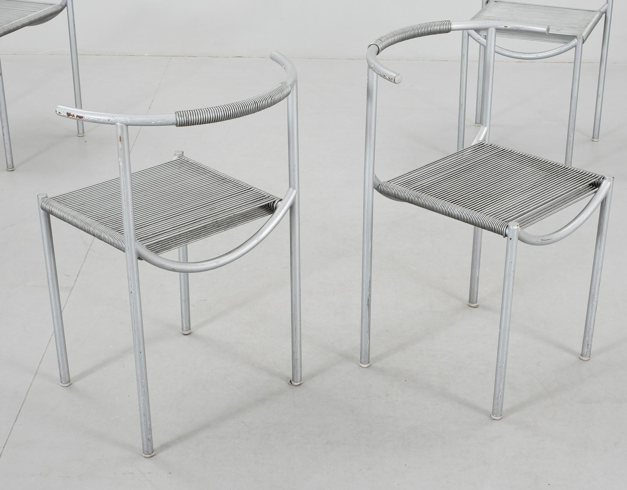 STOLAR, 4 st. "The Café Chair", Philippe Starck, Frankrike, 1980-tal.