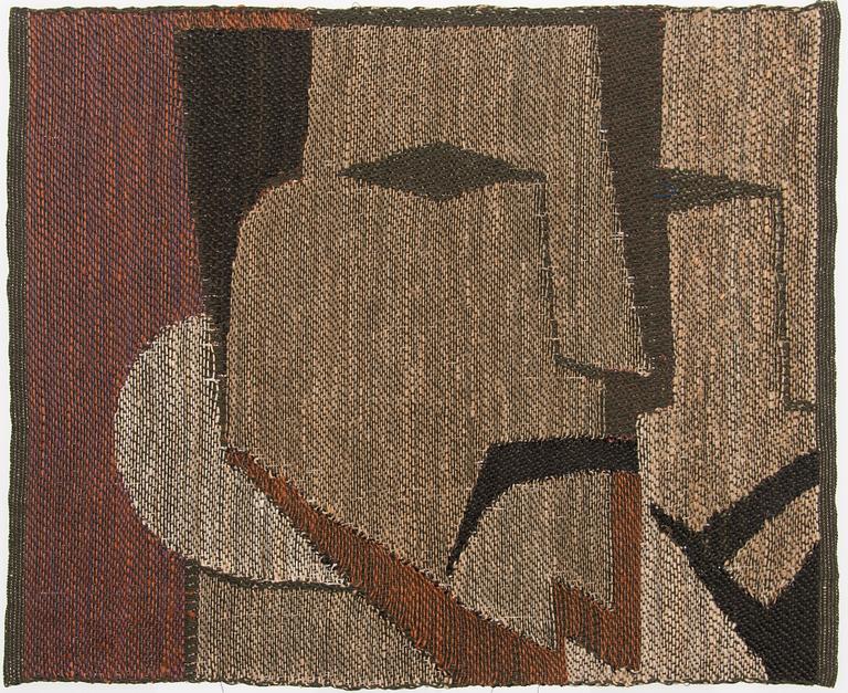 DORA JUNG, provväv / studie, linnedamast, 1961.