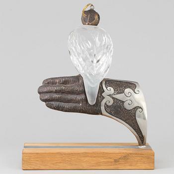 LUDVIG LÖFGREN, skulptur av järn och kristall. Målerås 2015. Numrerad 1/19.