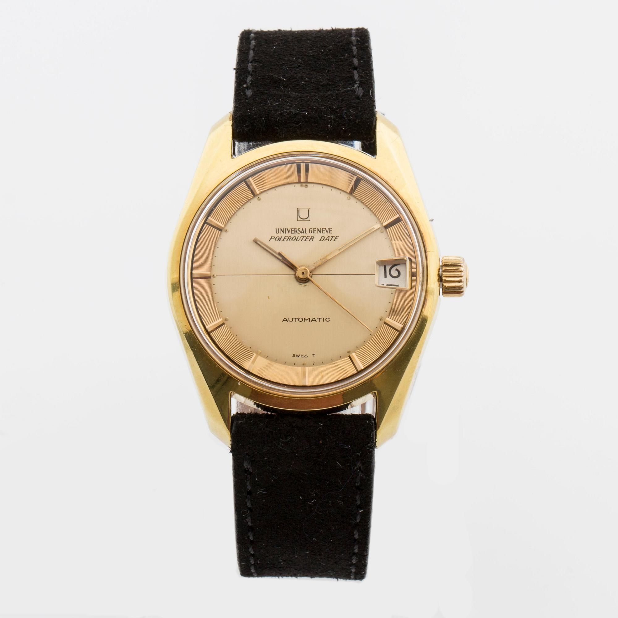 UNIVERSAL GENÈVE, Polerouter Date, wristwatch 34 mm,