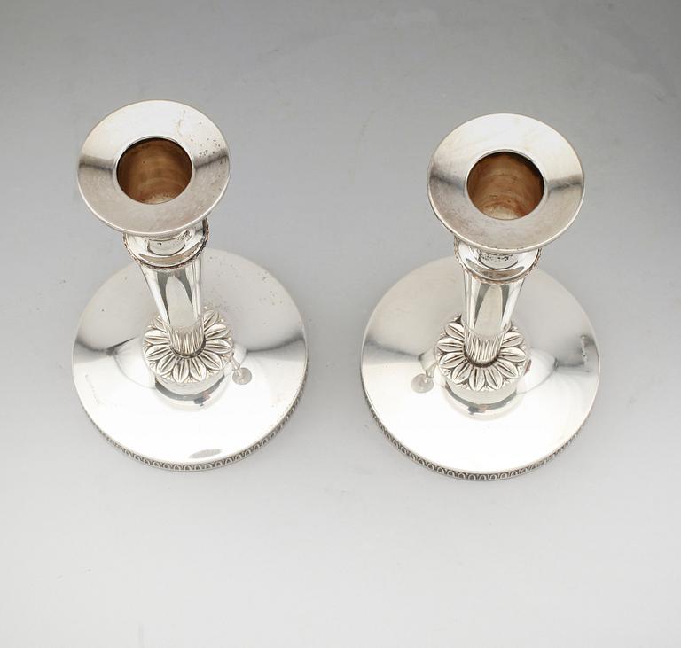 LJUSSTAKAR, 1 par, silver, Ceson, Göteborg 1995.