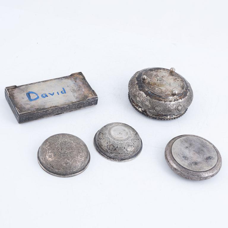 Four pieces of silver, Iran, Period of Pahlavi Reza Shah.