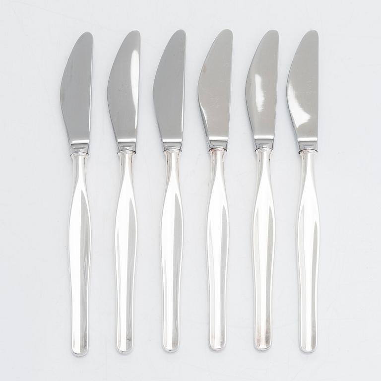 Tapio Wirkkala, bestickuppsättning, 19 dlr, silver, "Tapio", Kultakeskus, Tavastehus 1980-tal.