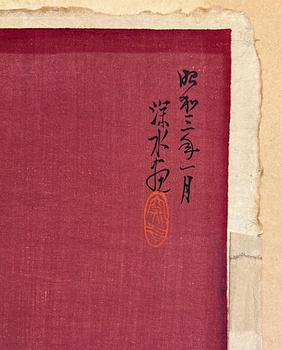 Ito Shinsui, "Mayuzumi" (Blackening the eyebrows).