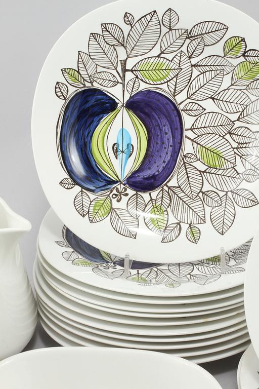 SERVIS, 30 delar, porslin, "Eden", Marianne Westman, Rörstrand, omkring 1900-talets mitt.