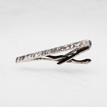 MANSCHETTKNAPPAR och KRAVATTNÅL, silver, Turun Hopea, Åbo 1966.