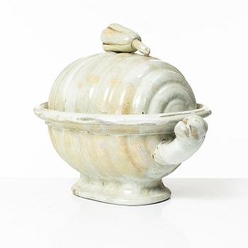 Allan Ebeling, terrin med lock, glaserad keramik, Torshälla.