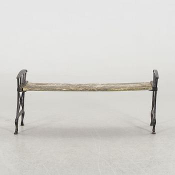 FOLKE BENSOW, a cast iron garden bench.