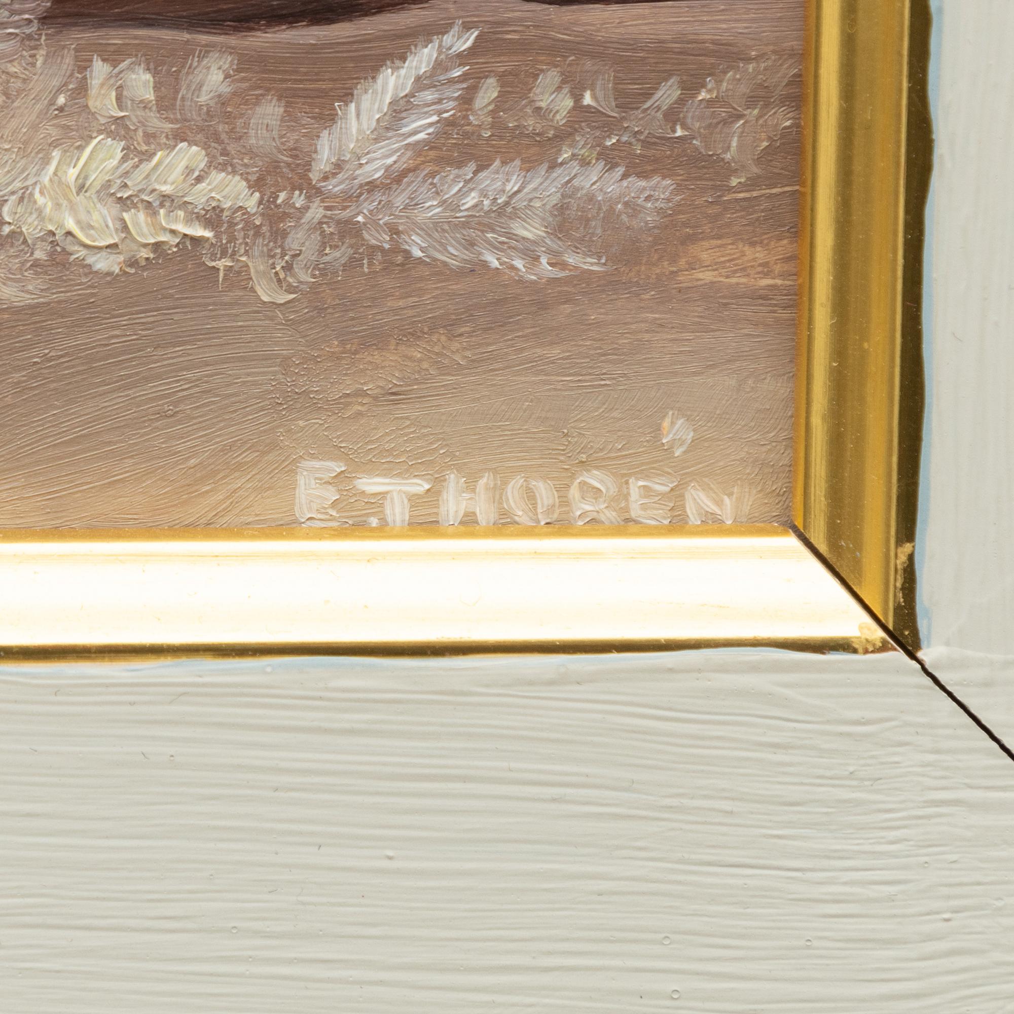 Esaias Thorén, Beach scene with swan head.