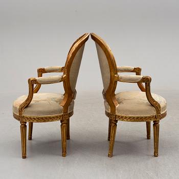 ARMCHAIRS, a pair, gustavian, late 18th century.