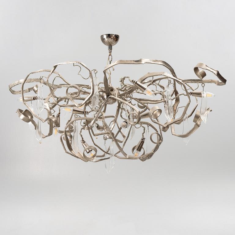 William Brand & Annet van Egmond, a 'Delphinium' chandelier, Brand van Egmond, Netherlands, 21st Century.