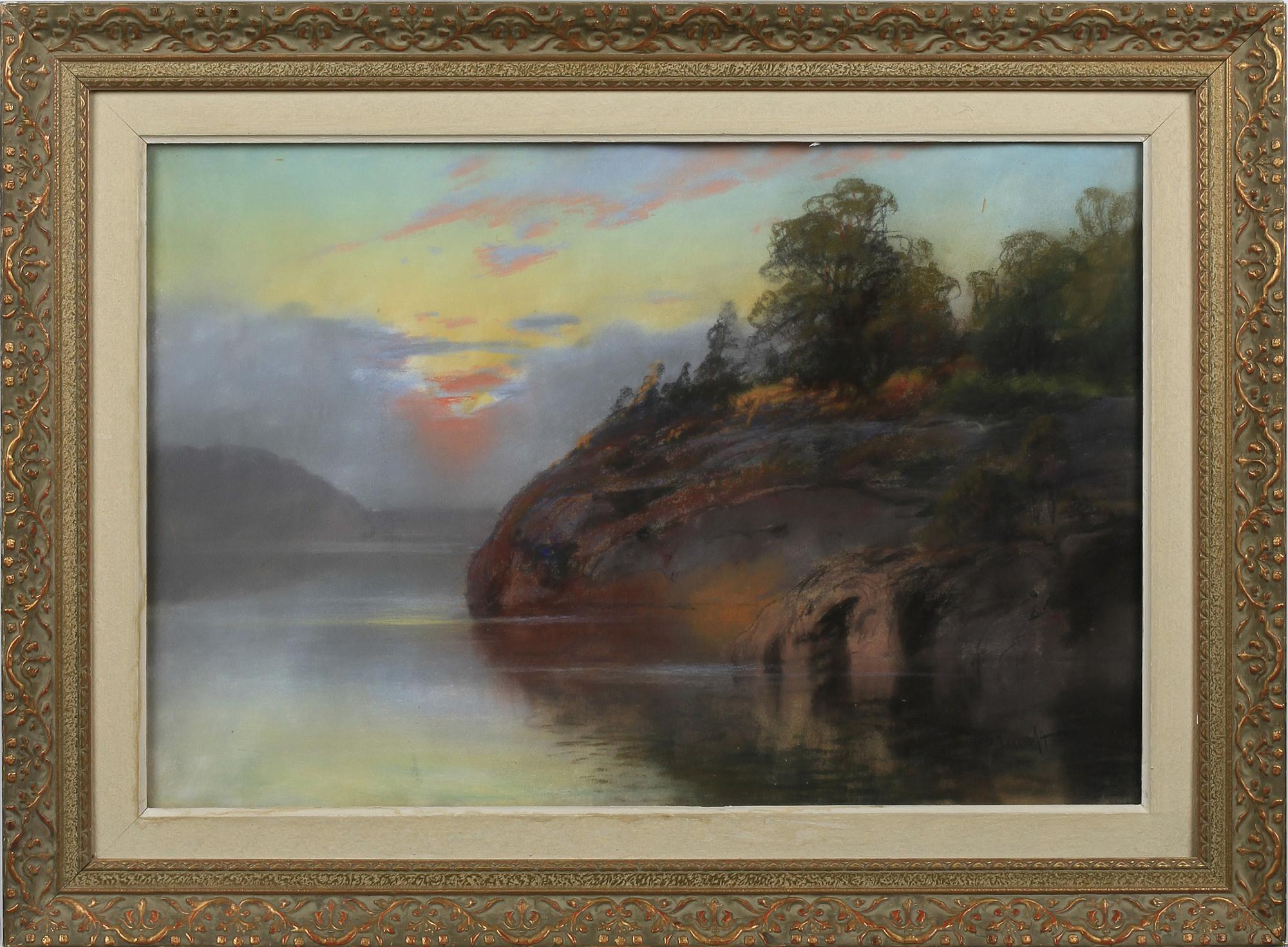 CARL BRANDT, pastell på papper. Sign.