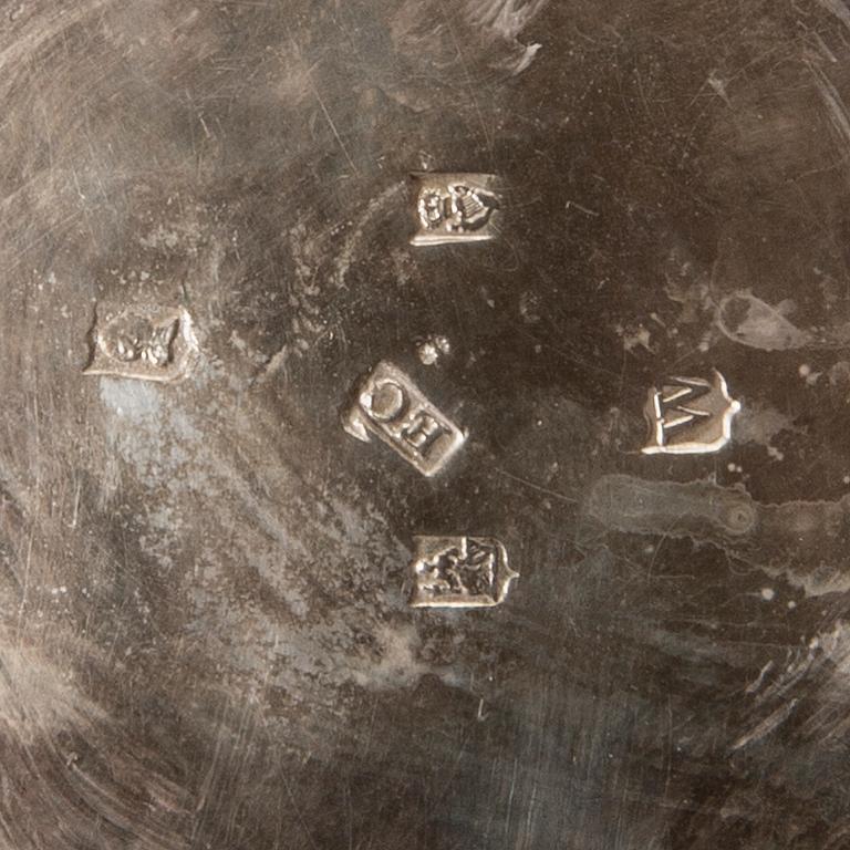 A SILVER TEAPOT DUBLIN 1817.