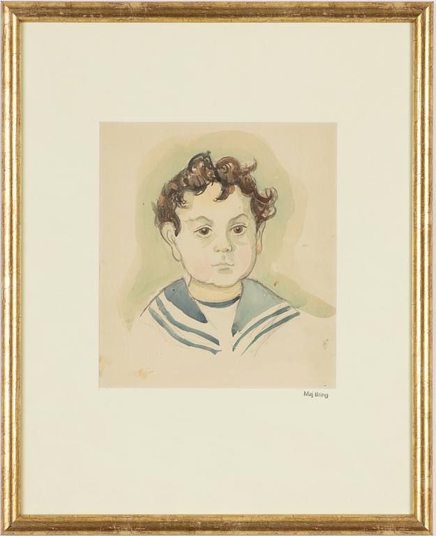 Maj Bring, Porträtt av pojke i sjömansdräkt.