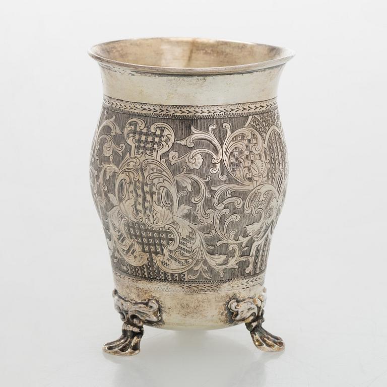 Bägare, silver, Moskva 1848.