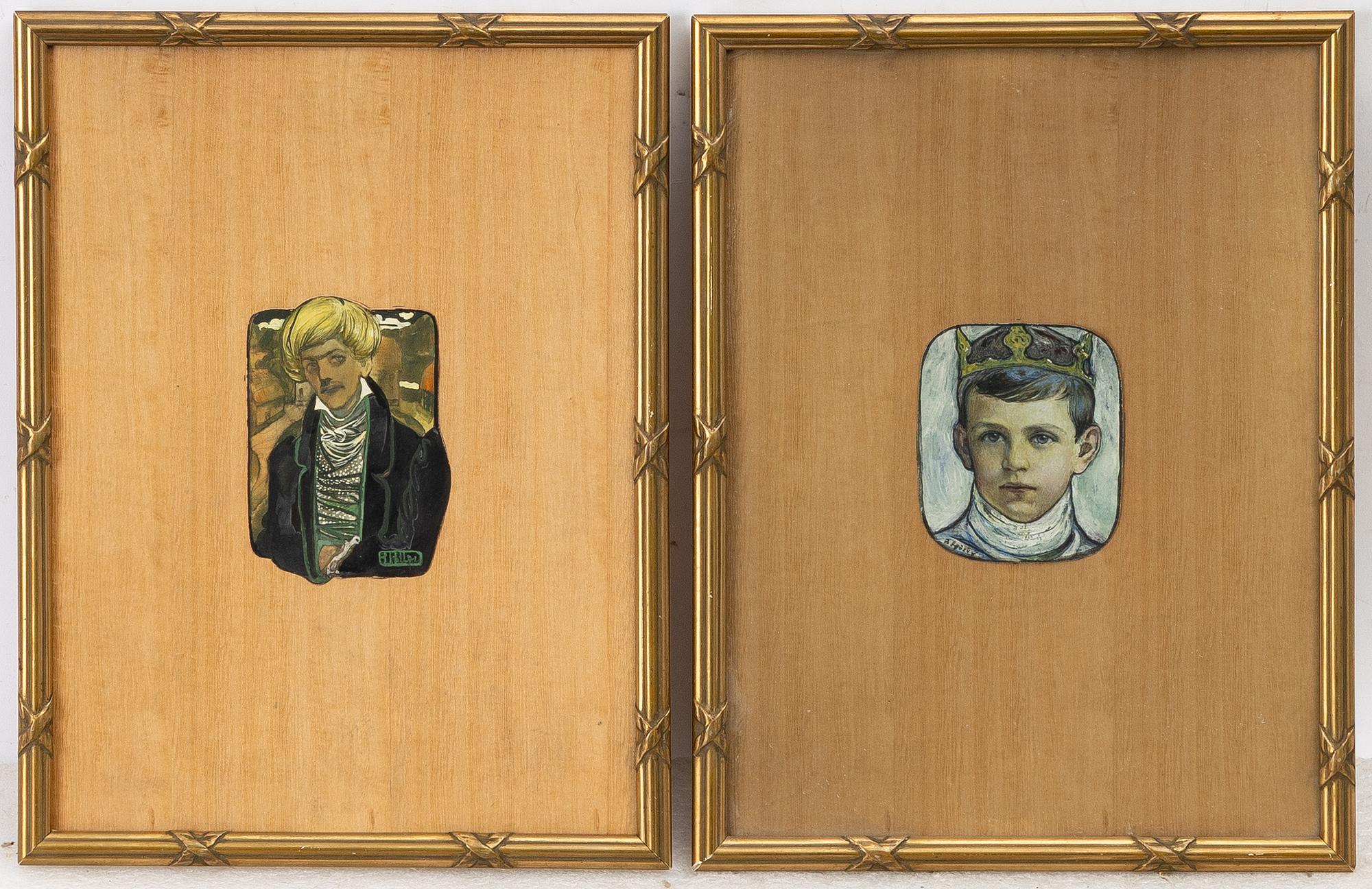 Bror Hillgren, Portrait of a Young Man and a Portrait of a Prince.